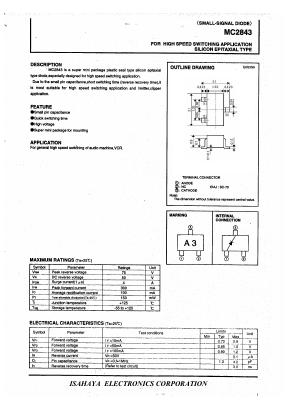 MC2843 Datasheet PDF Isahaya Electronics