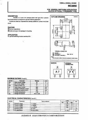 MC2850 Datasheet PDF Isahaya Electronics