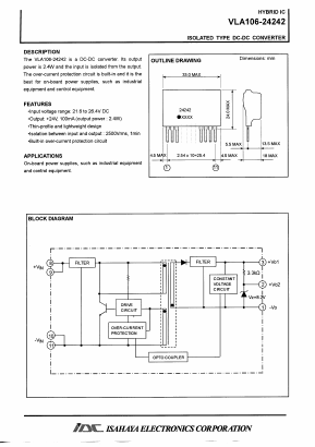 VLA106-24242 Datasheet PDF Isahaya Electronics