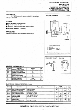 RT1P137P Datasheet PDF Isahaya Electronics