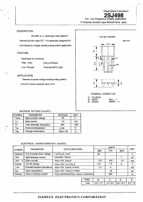 2SJ498 Datasheet PDF Isahaya Electronics