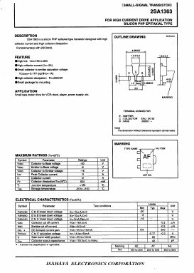 2SA1363 Datasheet PDF Isahaya Electronics