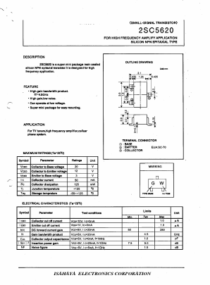 2SC5620 Datasheet PDF Isahaya Electronics