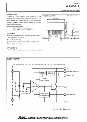 VLA503-01R Datasheet PDF Isahaya Electronics