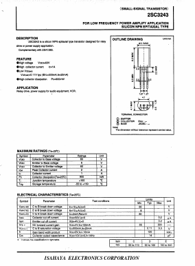 C3243 Datasheet PDF Isahaya Electronics