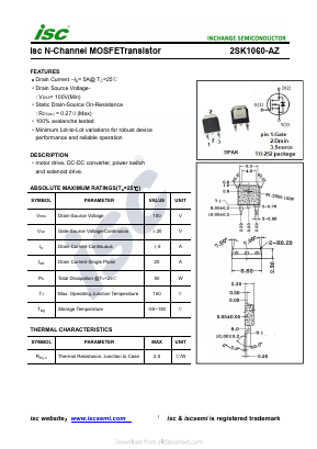 2SK1060-AZ Datasheet PDF Inchange Semiconductor