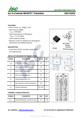 K1620S Datasheet PDF Inchange Semiconductor