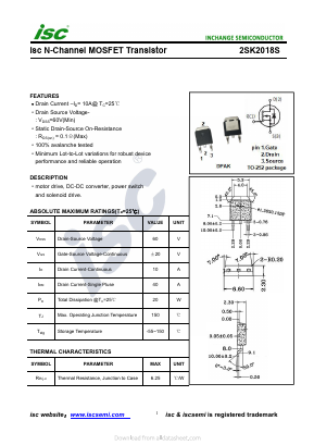 K2018S Datasheet PDF Inchange Semiconductor