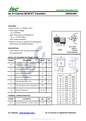 K2048S Datasheet PDF Inchange Semiconductor