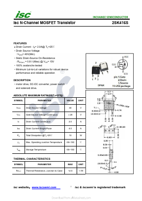 2SK416S Datasheet PDF Inchange Semiconductor