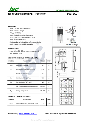 BUZ12AL Datasheet PDF Inchange Semiconductor