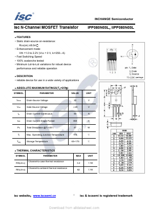 IIPP080N03L Datasheet PDF Inchange Semiconductor