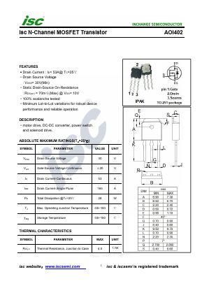 AOI402 Datasheet PDF Inchange Semiconductor