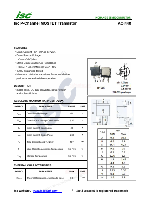 AOI446 Datasheet PDF Inchange Semiconductor