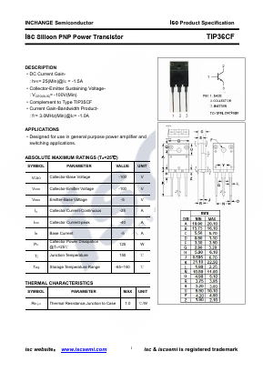TIP36CF Datasheet PDF Inchange Semiconductor