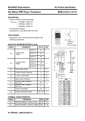 MJE5172 Datasheet PDF Inchange Semiconductor