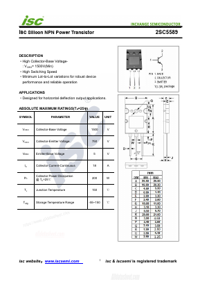 2SC5589 Datasheet PDF Inchange Semiconductor