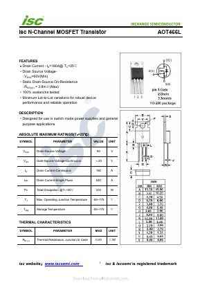 AOT466L Datasheet PDF Inchange Semiconductor