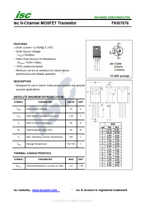 FKI07076 Datasheet PDF Inchange Semiconductor
