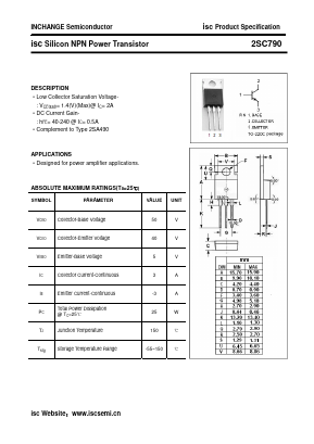 2SC790 Datasheet PDF Inchange Semiconductor