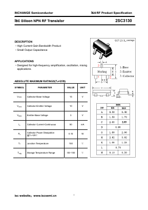 2SC3130 Datasheet PDF Inchange Semiconductor