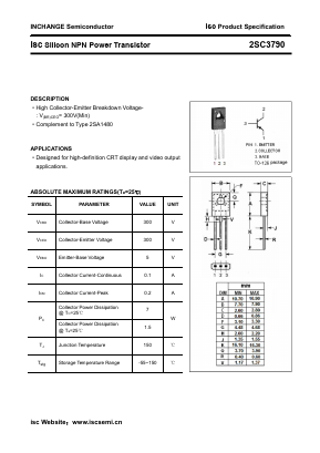 2SC3790 Datasheet PDF Inchange Semiconductor