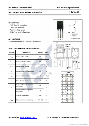 2SC4461 Datasheet PDF Inchange Semiconductor