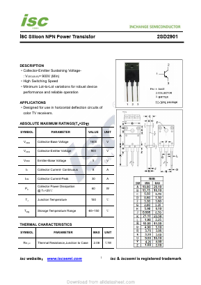 D2901 Datasheet PDF Inchange Semiconductor