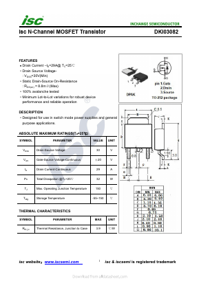 DKI03082 Datasheet PDF Inchange Semiconductor