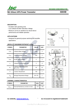3DD5E Datasheet PDF Inchange Semiconductor