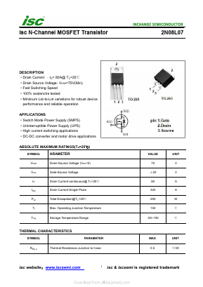 2N08L07 Datasheet PDF Inchange Semiconductor