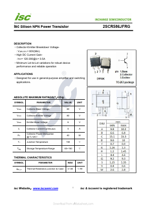 2SCR586JFRG Datasheet PDF Inchange Semiconductor