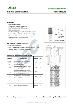 FYPF2010DN Datasheet PDF Inchange Semiconductor