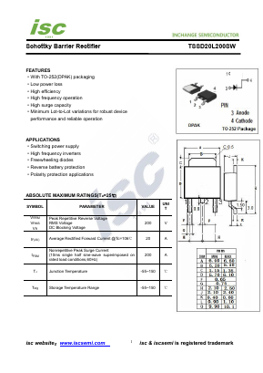 TSSD20L200SW Datasheet PDF Inchange Semiconductor