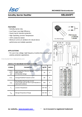 SBL6045PT Datasheet PDF Inchange Semiconductor