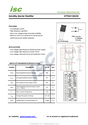 STPS61150CW Datasheet PDF Inchange Semiconductor