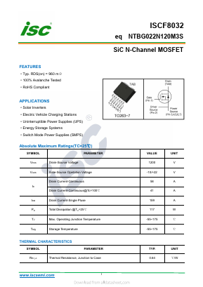 ISCF8032 Datasheet PDF Inchange Semiconductor