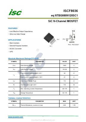 ISCF8036 Datasheet PDF Inchange Semiconductor