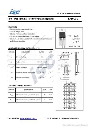 L7806CV Datasheet PDF Inchange Semiconductor