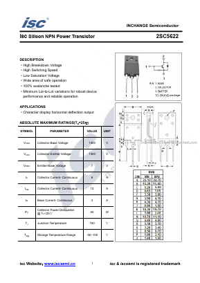 2SC5622 Datasheet PDF Inchange Semiconductor