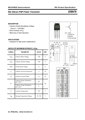 2SB979 Datasheet PDF Inchange Semiconductor