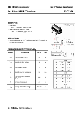2SC2351 Datasheet PDF Inchange Semiconductor