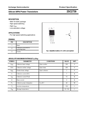 C2739 Datasheet PDF Inchange Semiconductor