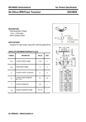 2SC3659 Datasheet PDF Inchange Semiconductor