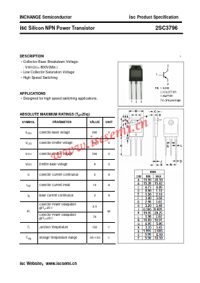2SC3796 Datasheet PDF Inchange Semiconductor