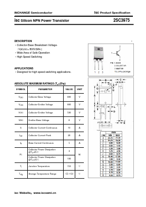 C3975 Datasheet PDF Inchange Semiconductor