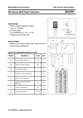 2SC4381 Datasheet PDF Inchange Semiconductor