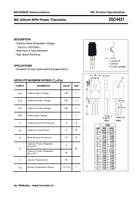 2SC4421 Datasheet PDF Inchange Semiconductor