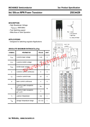 2SC4429 Datasheet PDF Inchange Semiconductor