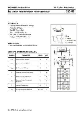 2SD523 Datasheet PDF Inchange Semiconductor